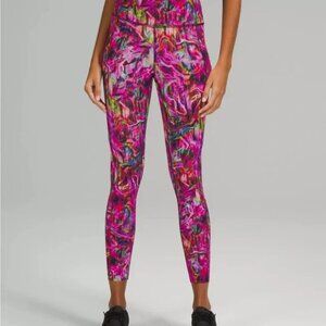 Lululemon Fast and Free High Rise 25" Tight Leggings Nulux Hyper Flow Pink 20
